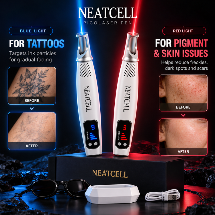 NEATCELL kit with blue and red lasers